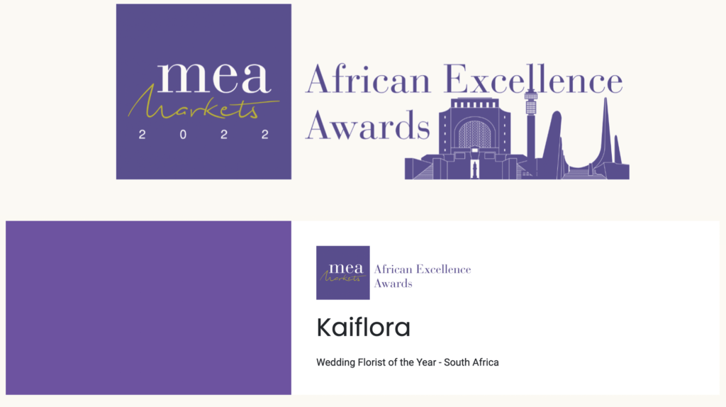 MEA Markets African Excellence Awards and showcasing top industry achievements for Kaiflora