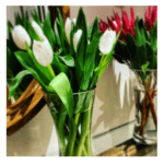 Vase of tulips in Dubai