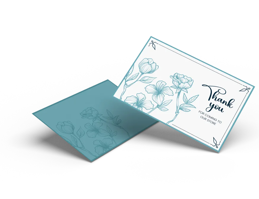 Thank you card: We appreciate your visit to our store—your support means a lot to us!
