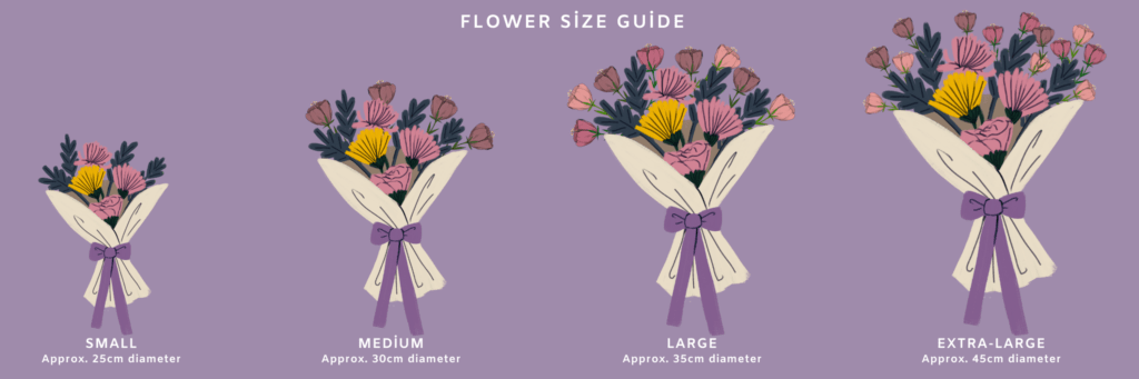 Gorgeous Pink 5 Kaiflora Flower Size Guide