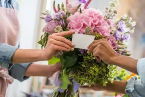 Flower Care handed to customer